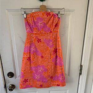 Lily Pulitzer women’s tropical floral strapless mini dress